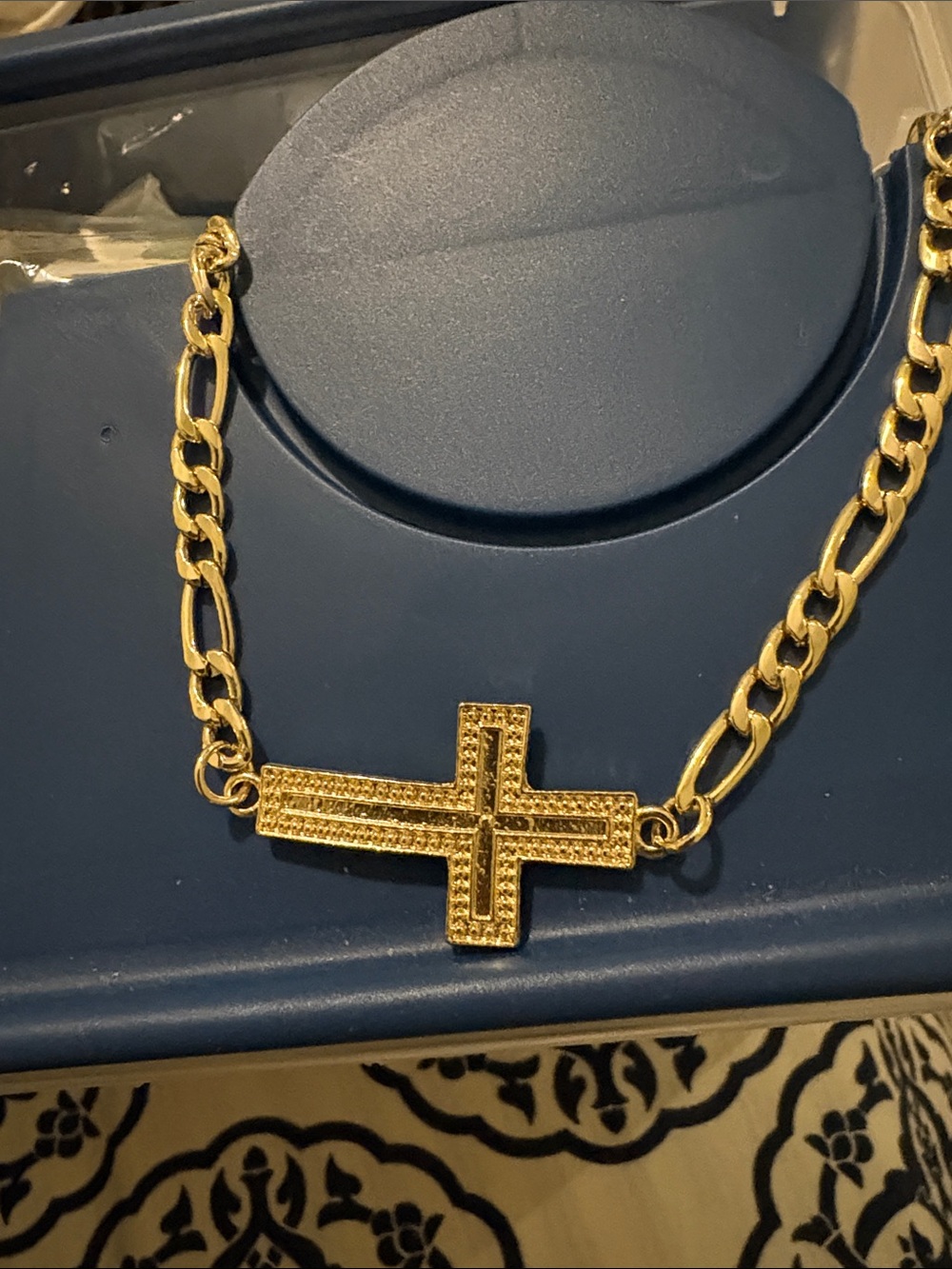 Gold-Tone Cross Link Necklace - Women's Jewelry